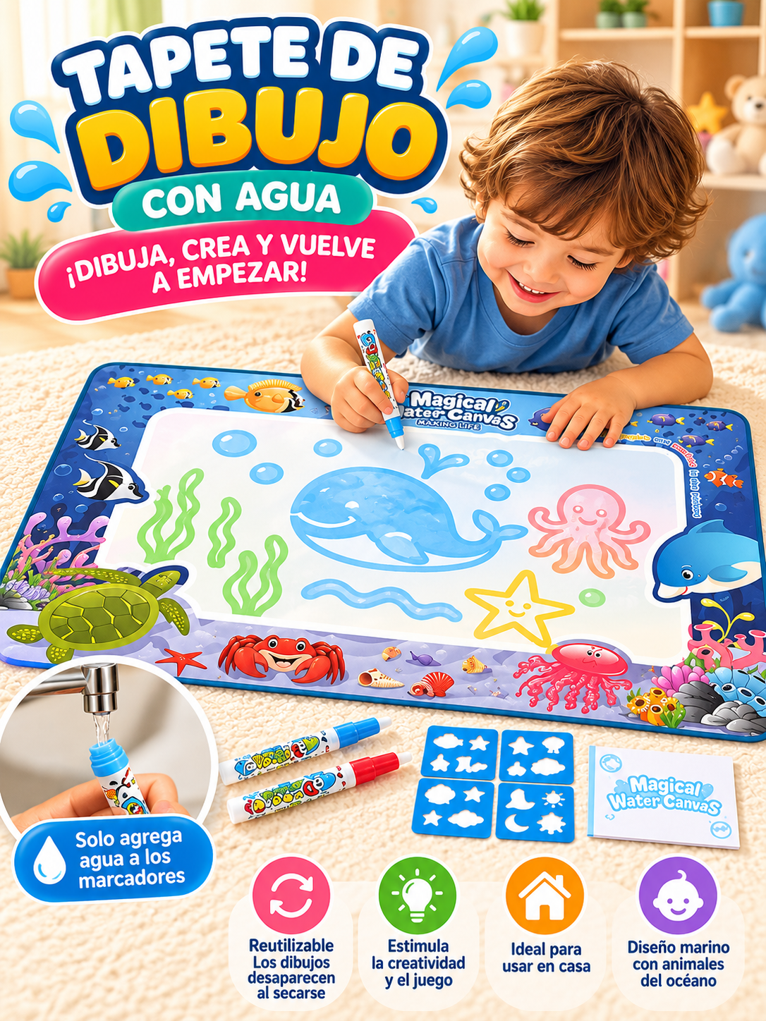 Tapete de Dibujo con agua