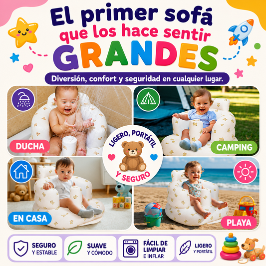ASIENTO INFLABLE PARA BEBES DE 6 A 36 MESES